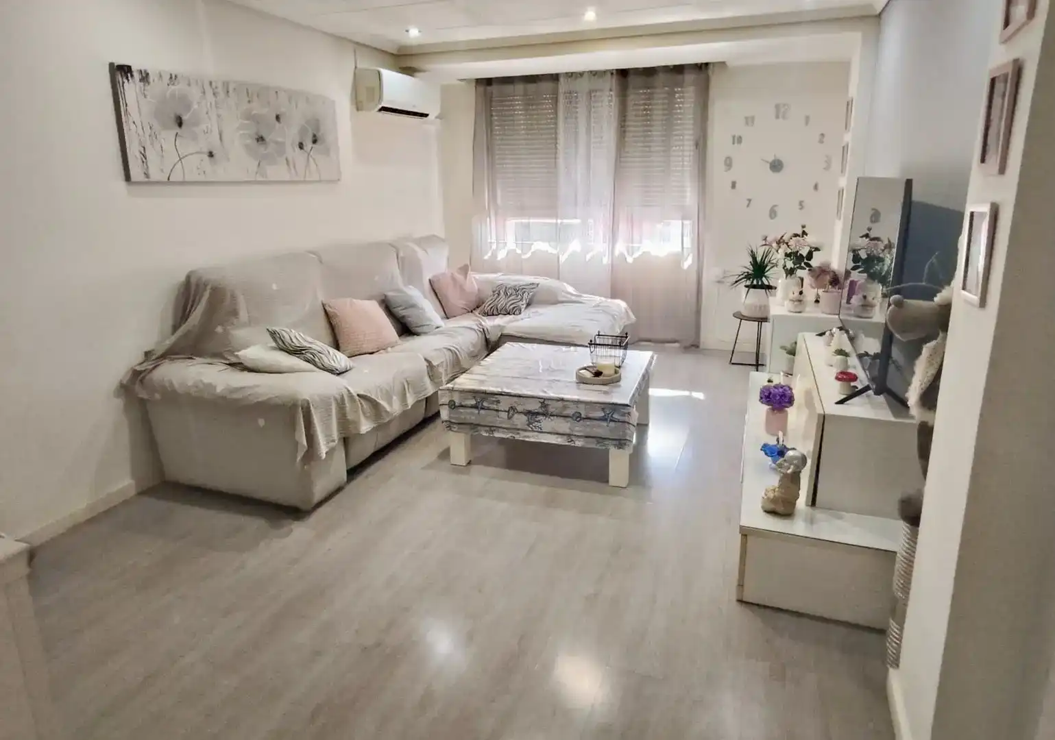 Sala d'estar de Pis en venda en Benetússer amb Aire condicionat