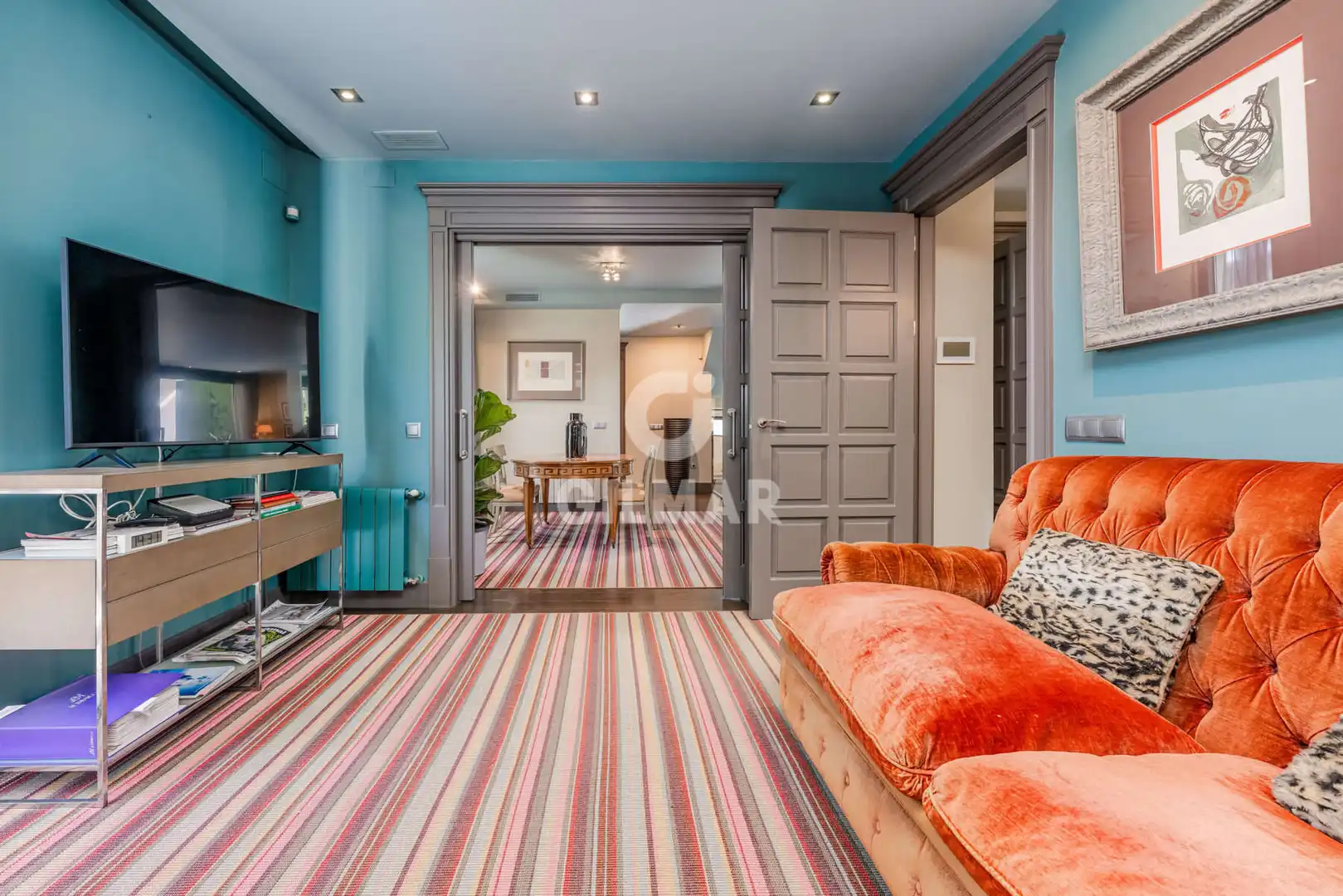 Sala de estar de Casa o chalet en venta en Bormujos con Calefacción, Jardín privado y Piscina