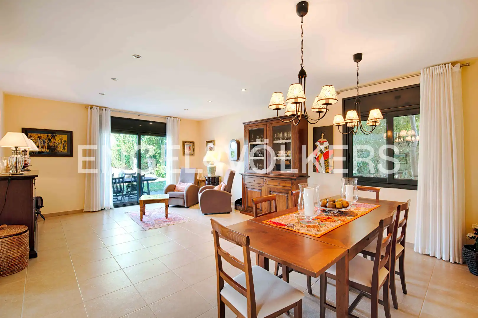 Dining room of Houses for sale in Pedret i Marzà  with Private garden, Terrace and Swimming Pool