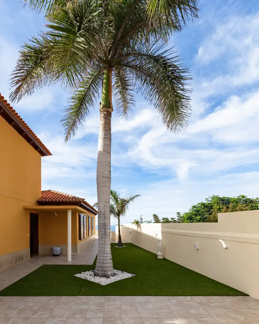 Vista exterior de Casa o xalet en venda en Tacoronte amb Jardí privat, Terrassa i Piscina