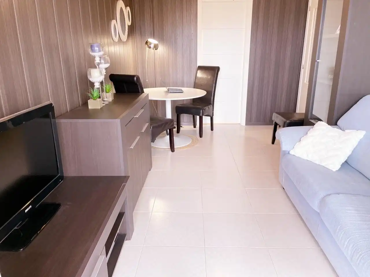 Sala de estar de Apartamento de alquiler en Benicasim / Benicàssim con Jardín privado, Terraza y Amueblado