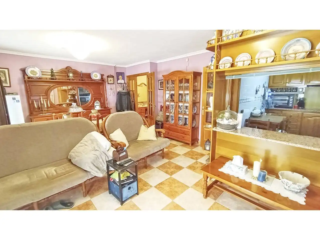 Sala d'estar de Apartament en venda en Peñíscola / Peníscola amb Aire condicionat, Terrassa i Traster