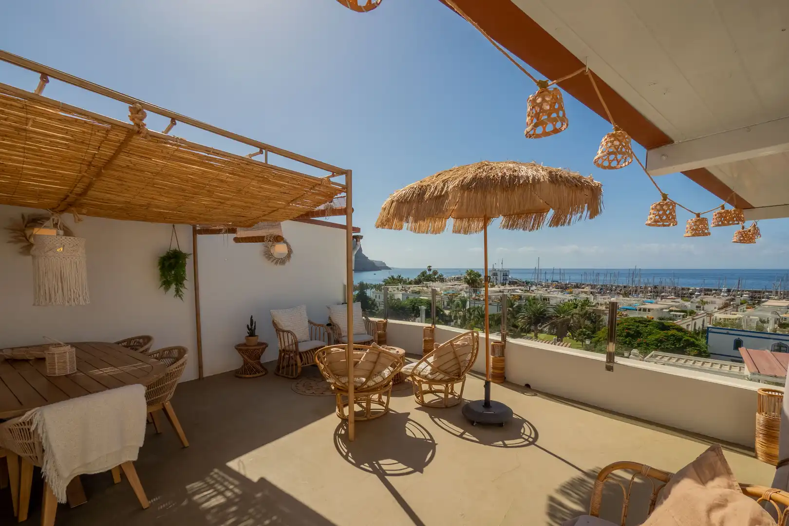 Terraza de Dúplex de alquiler en Mogán con Aire acondicionado, Terraza y Amueblado