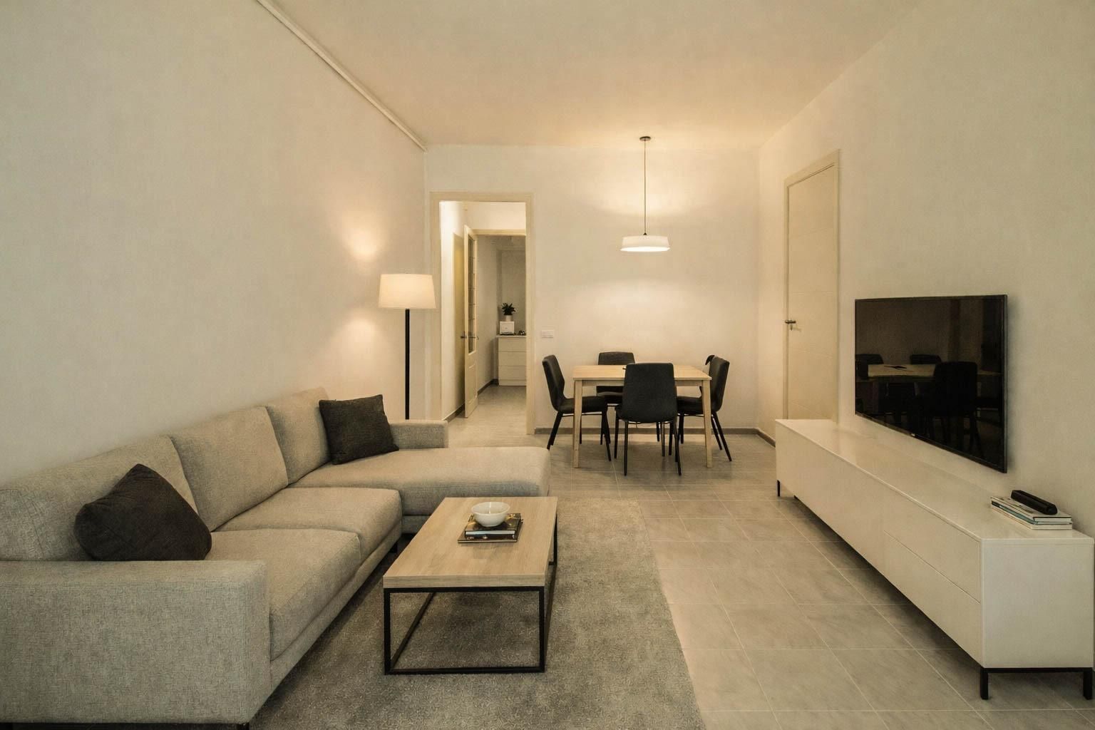 Living room of Flat for sale in  Barcelona Capital  with Air Conditioner and Balcony