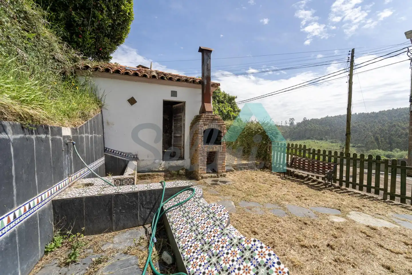 Garten von Einfamilien-Reihenhaus zum Verkauf in Carreño mit Heizung, Privatgarten und Parkett