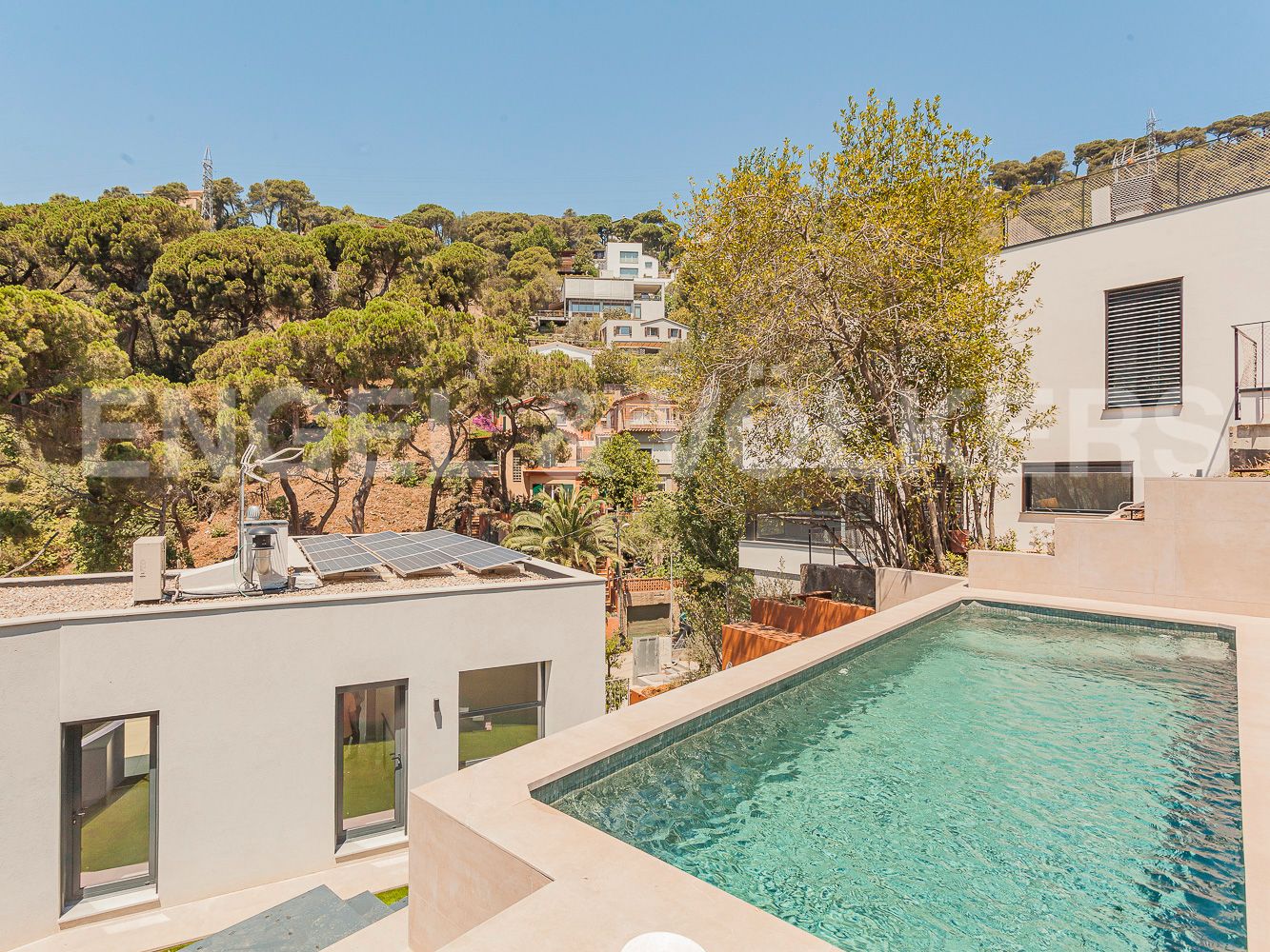 Vista exterior de Casa o xalet en venda en  Barcelona Capital amb Aire condicionat, Calefacció i Piscina