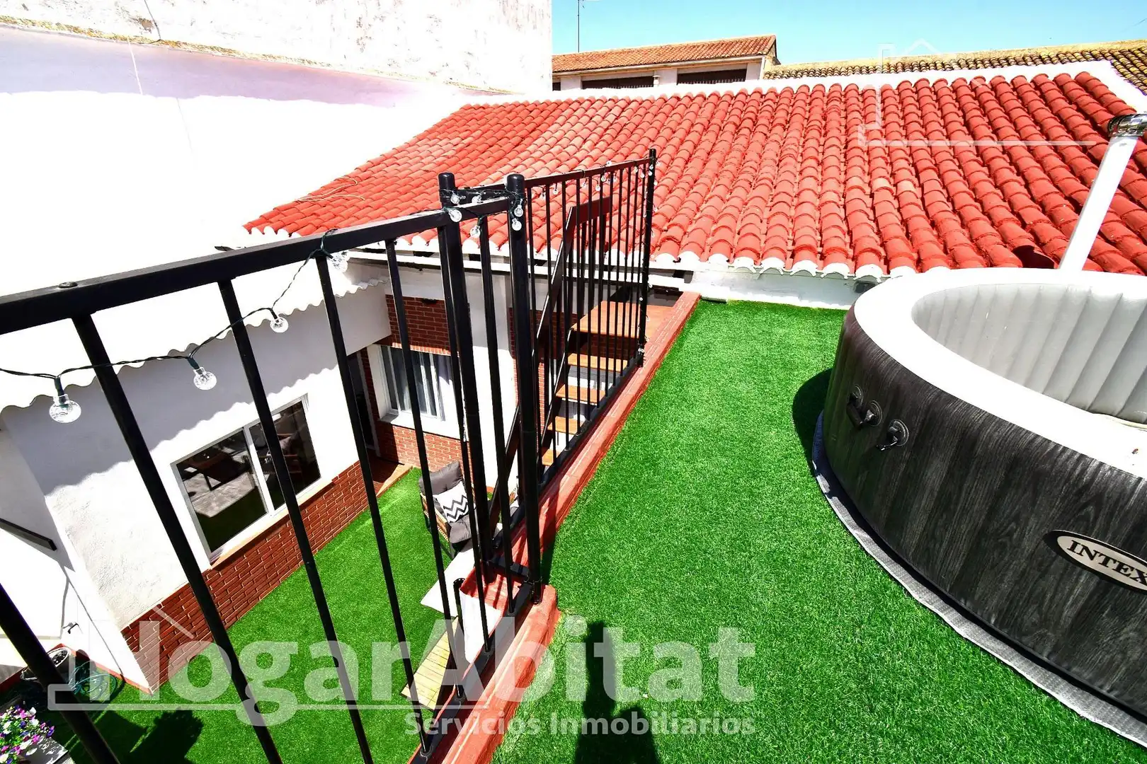 Garden of Attic for sale in Picassent  with Parquet flooring, Terrace and Furnished