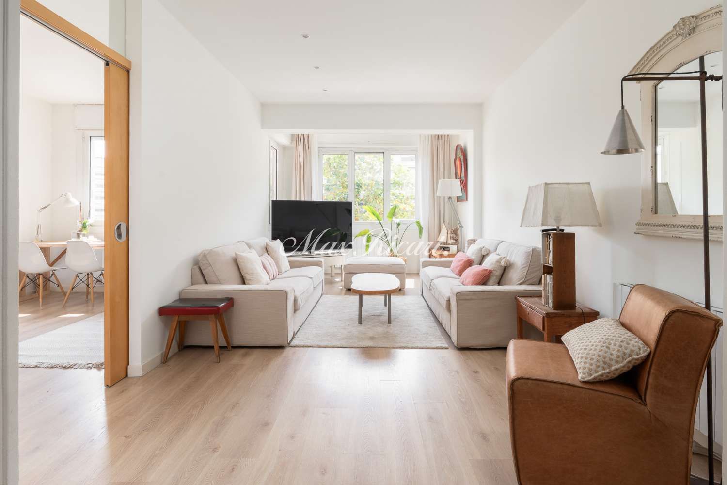 Sala d'estar de Pis de lloguer en  Barcelona Capital amb Aire condicionat, Calefacció i Terrassa