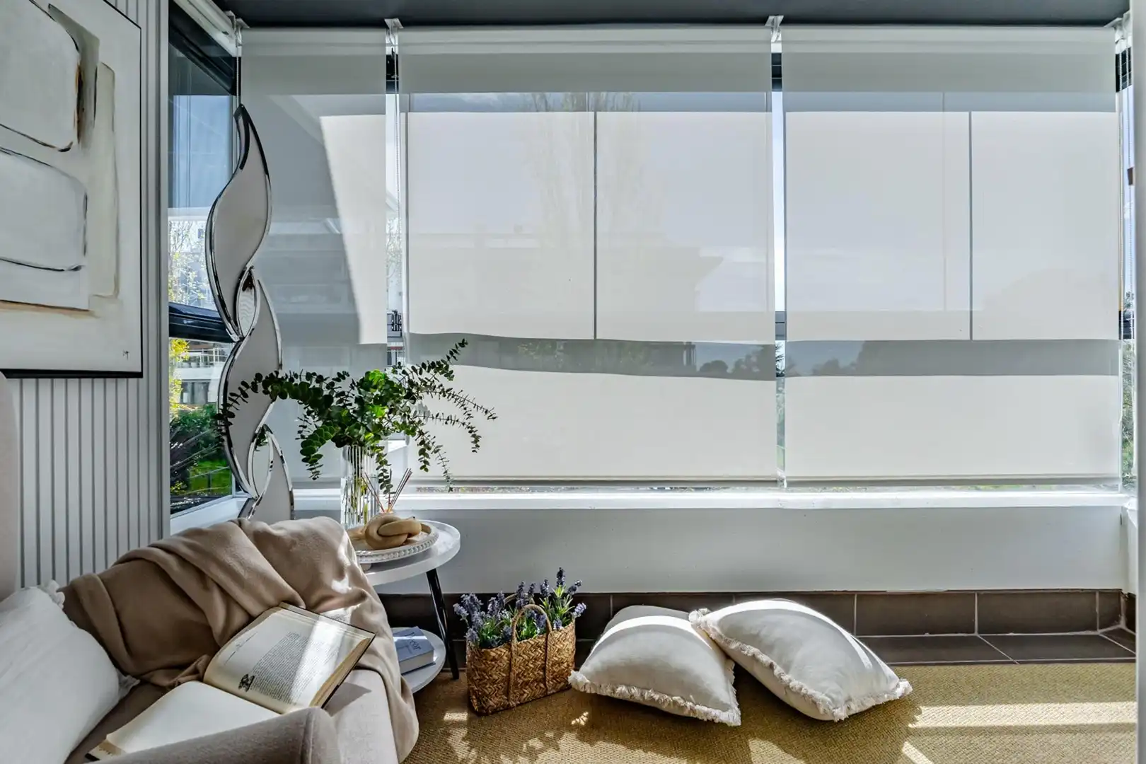 Wohnzimmer von Wohnung zum Verkauf in Boadilla del Monte mit Klimaanlage, Heizung und Terrasse