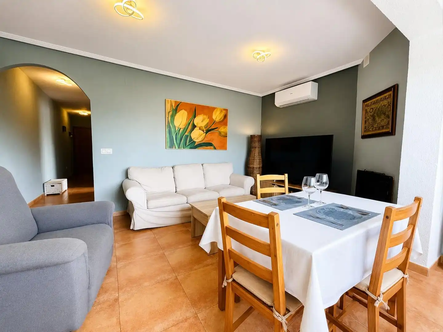 Living room of Flat for sale in El Campello  with Air Conditioner, Heating and Private garden