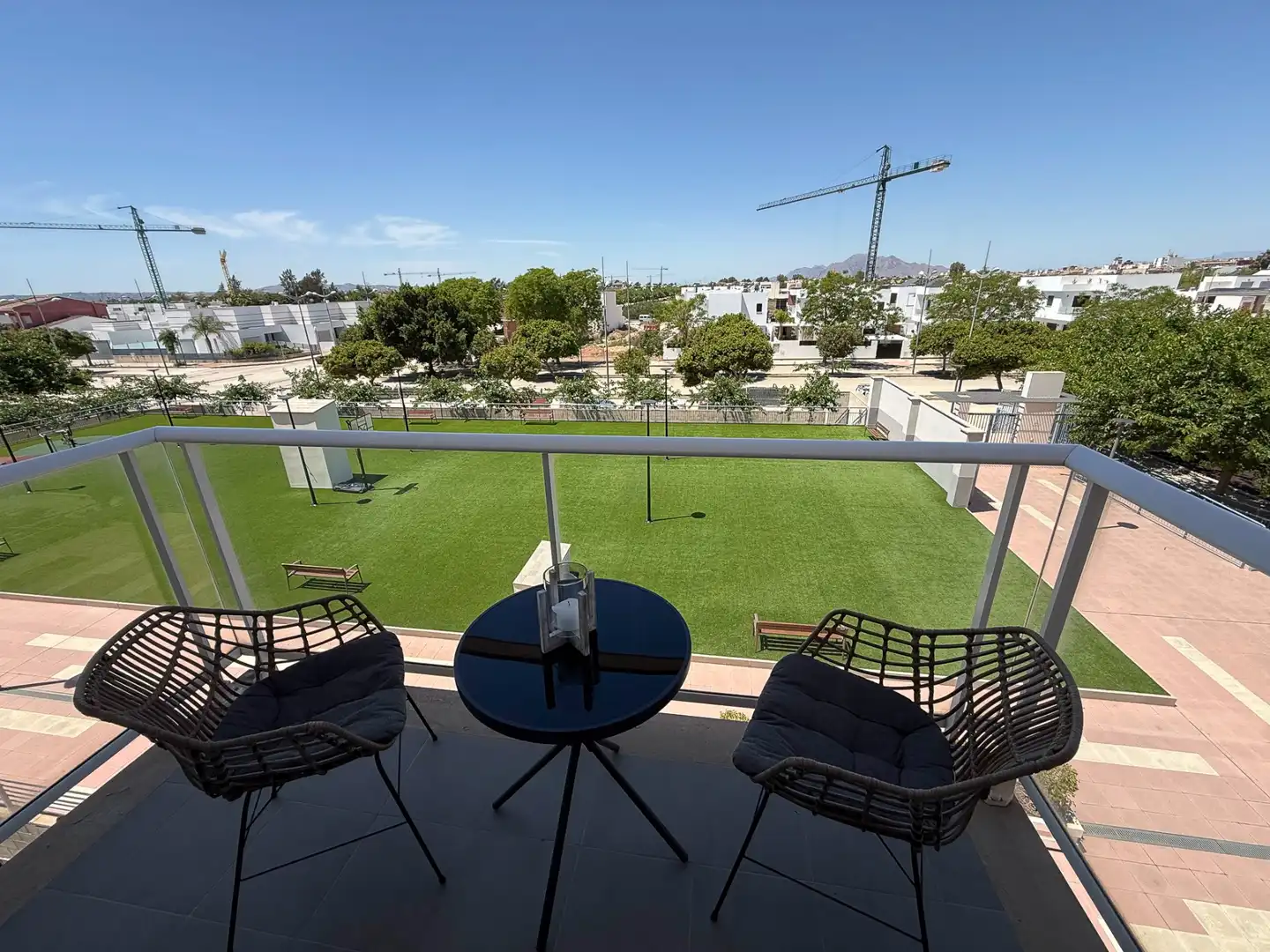 Terrasse von Wohnung zum Verkauf in Dolores mit Klimaanlage, Heizung und Privatgarten