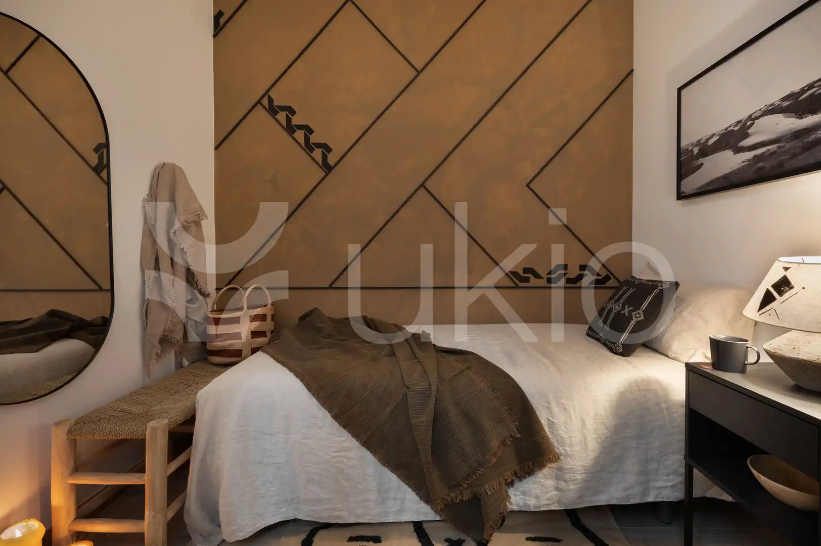Schlafzimmer von Wohnungen zur Miete in Barcelona mit Klimaanlage, Möbliert und Ofen