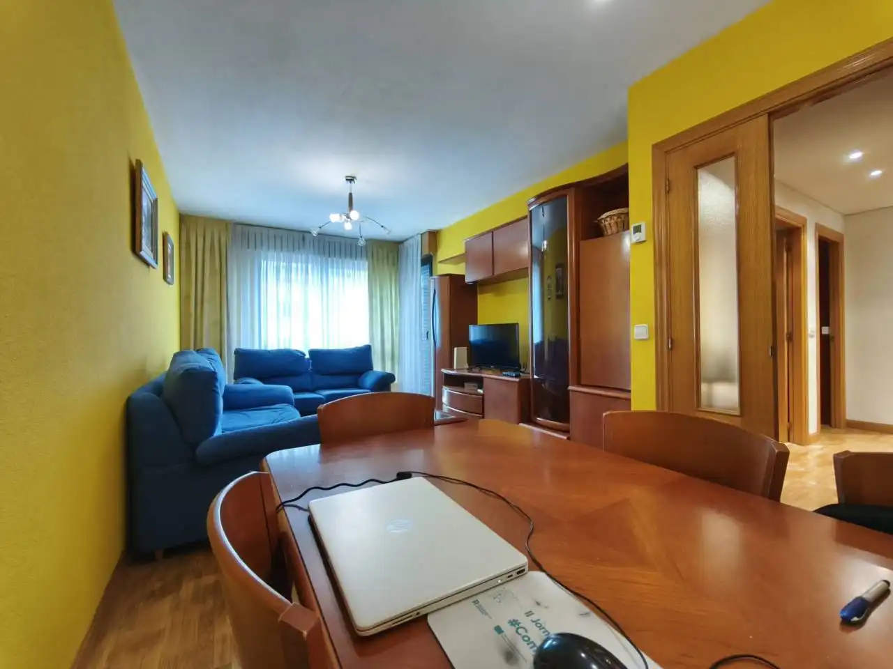 Living room of Flat for sale in Burgos  with Heating, Parquet flooring and Terrace