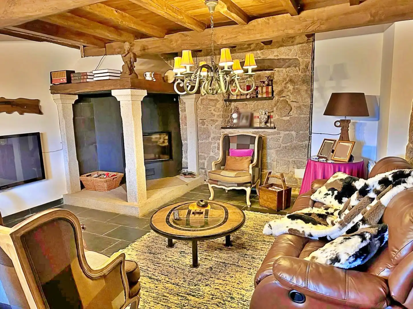 Sala de estar de Casa o chalet de alquiler en Lugo con Calefacción, Jardín privado y Amueblado