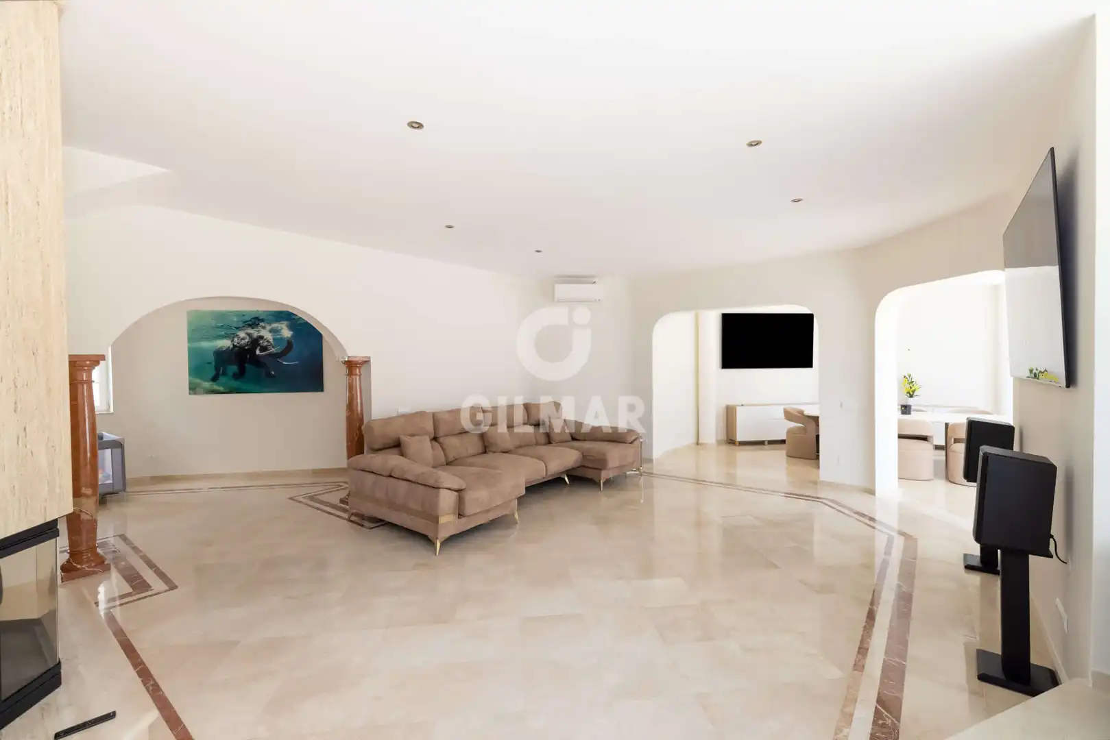 Sala de estar de Casa o chalet en venta en Estepona con Jardín privado y Piscina