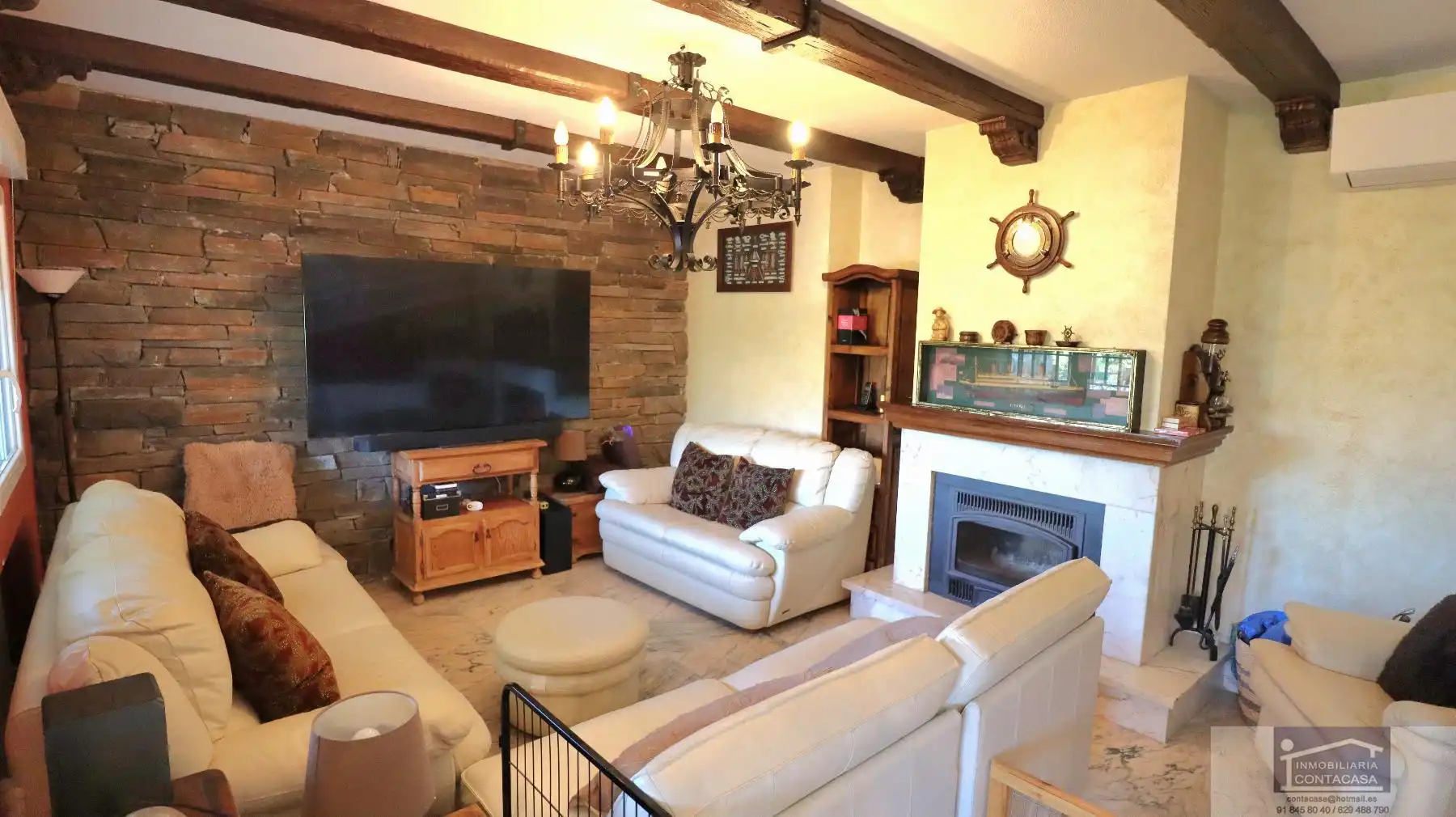 Sala de estar de Casa o chalet en venta en El Boalo - Cerceda – Mataelpino con Aire acondicionado, Calefacción y Terraza