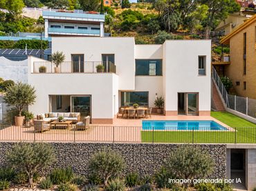 Neubau-Villa mit Balkon zum Verkauf in Via Abadia de Montserrat 22