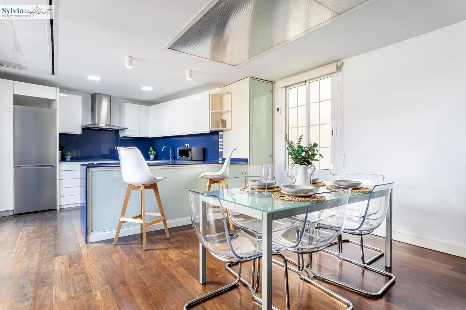 Cocina de Ático de alquiler en Valencia con Aire acondicionado, Parquet y Terraza