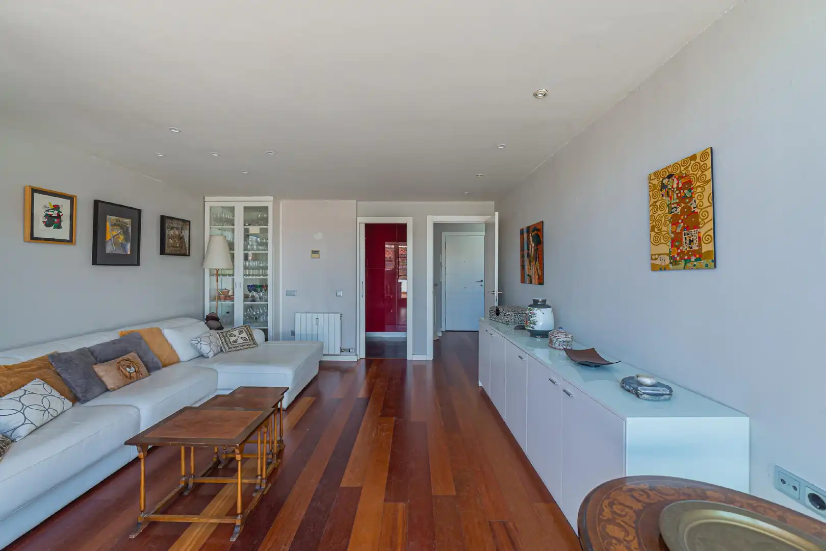 Sala de estar de Piso en venta en Barcelona con Aire acondicionado, Calefacción y Parquet