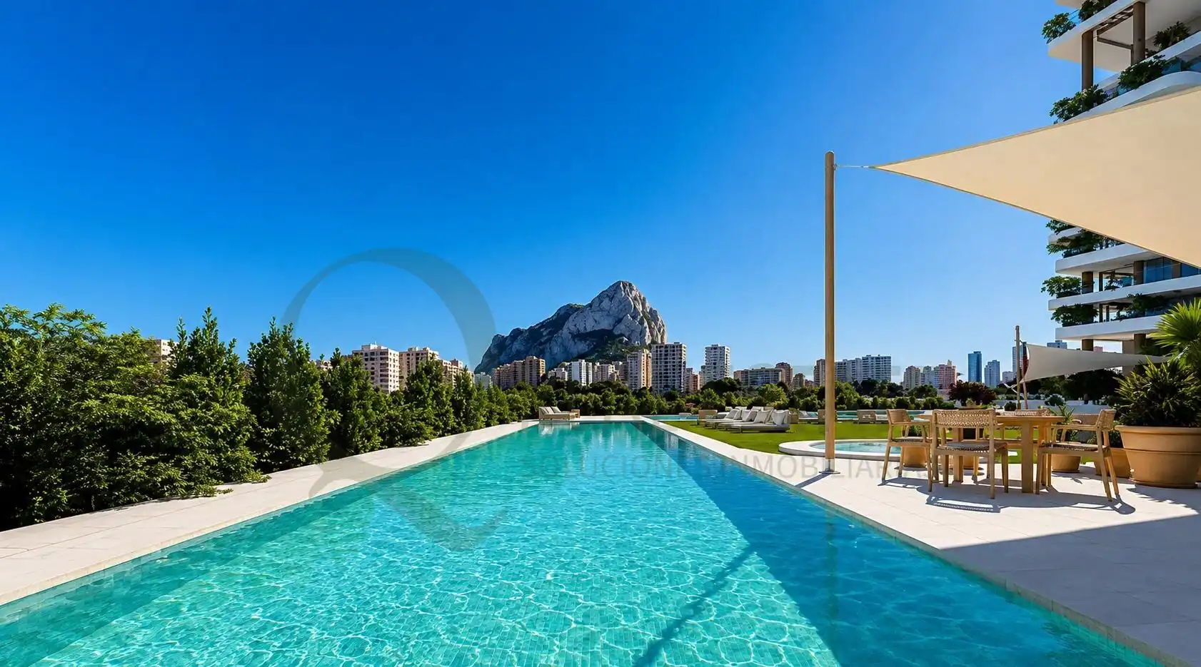 Piscina de Piso en venta en Calpe / Calp con Calefacción, Jardín privado y Terraza