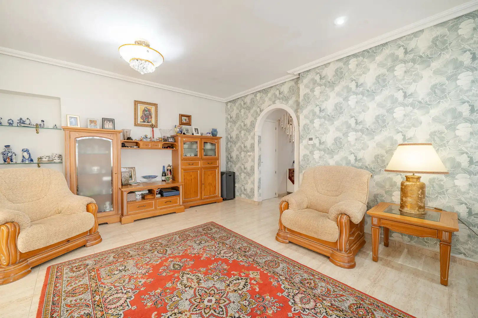 Sala de estar de Casa adosada en venta en Guardamar del Segura con Aire acondicionado, Jardín privado y Terraza