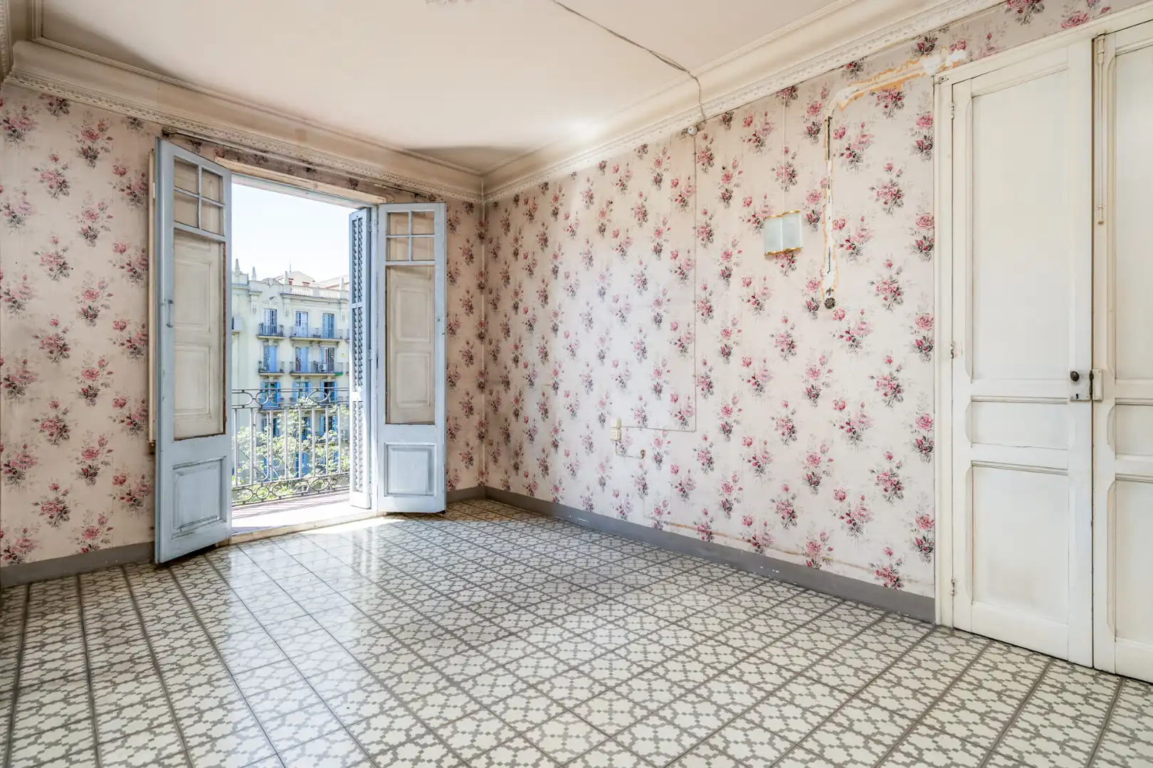 Sala de estar de Piso en venta en Barcelona con Balcón
