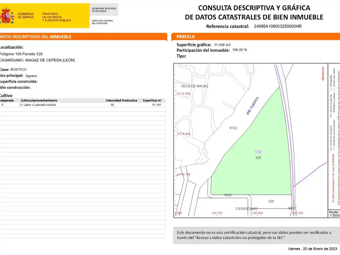 Vista exterior de Terreno en venta en Magaz de Cepeda