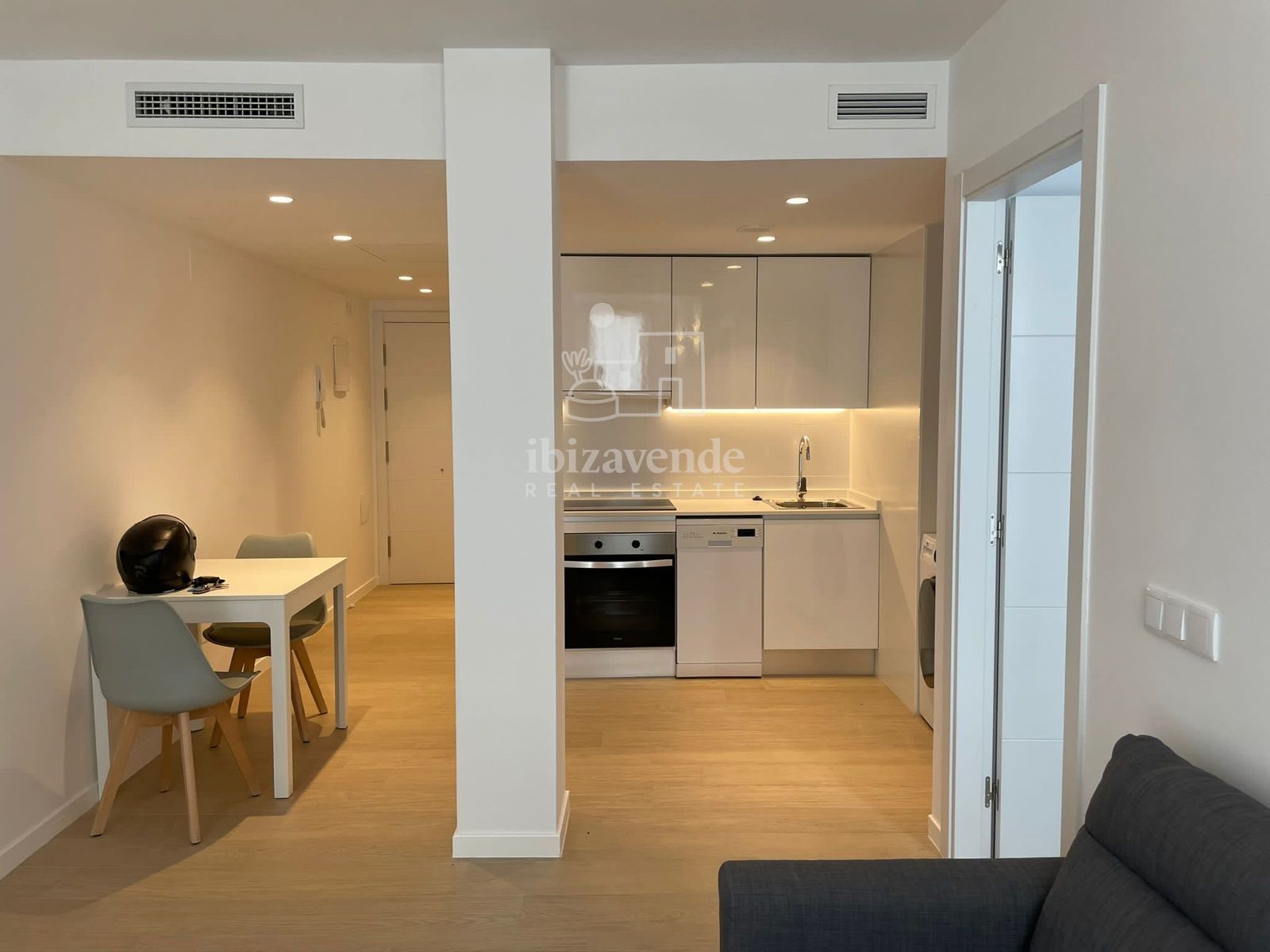 Kitchen of Flat to rent in Sant Antoni de Portmany  with Air Conditioner, Terrace and Furnished