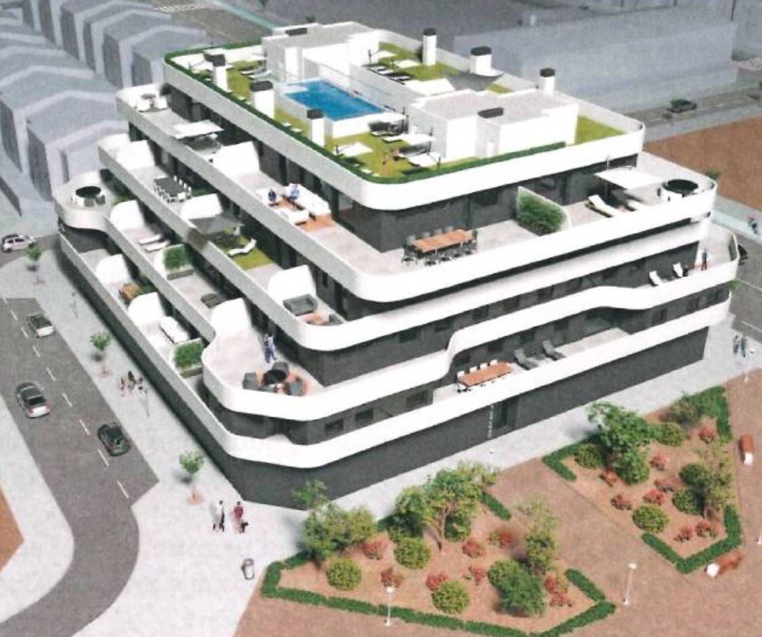 Exterior view of Flat to rent in  Albacete Capital  with Heating, Terrace and Swimming Pool