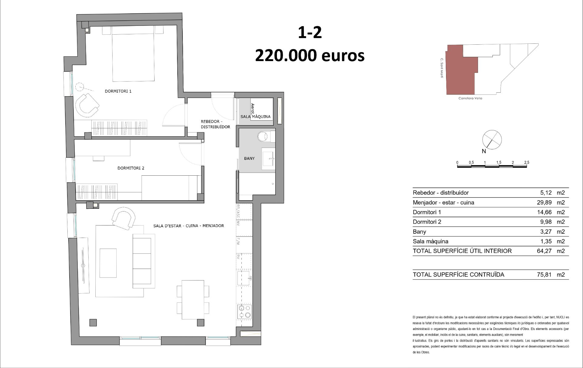 Flat for sale in Sant Celoni  with Air Conditioner, Heating and Parquet flooring