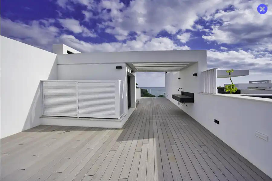 Terraza de Casa adosada de alquiler en Estepona con Aire acondicionado, Jardín privado y Terraza