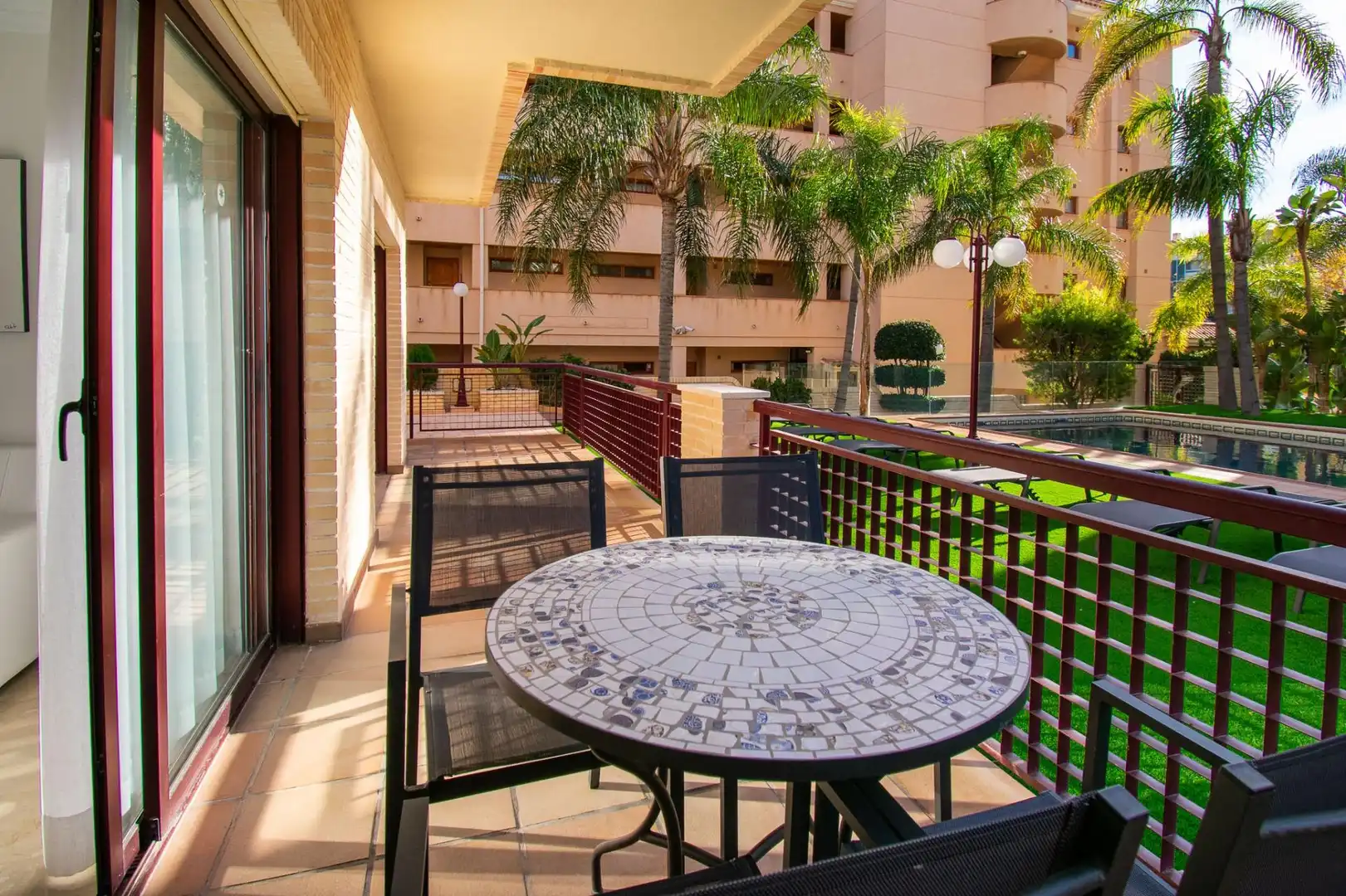 Terraza de Apartamento de alquiler en L'Alfàs del Pi con Aire acondicionado, Terraza y Amueblado