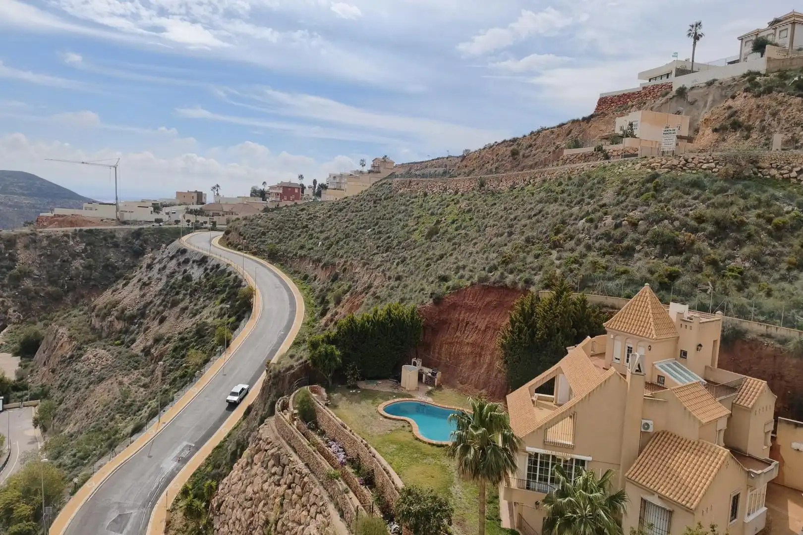 Vista exterior de Apartament en venda en Vícar amb Aire condicionat, Terrassa i Moblat