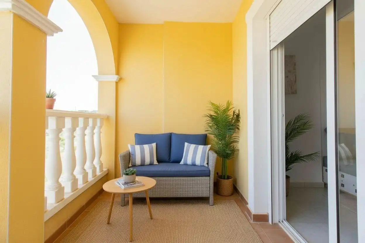 Balcony of Flat for rent in Algorfa  with Furnished
