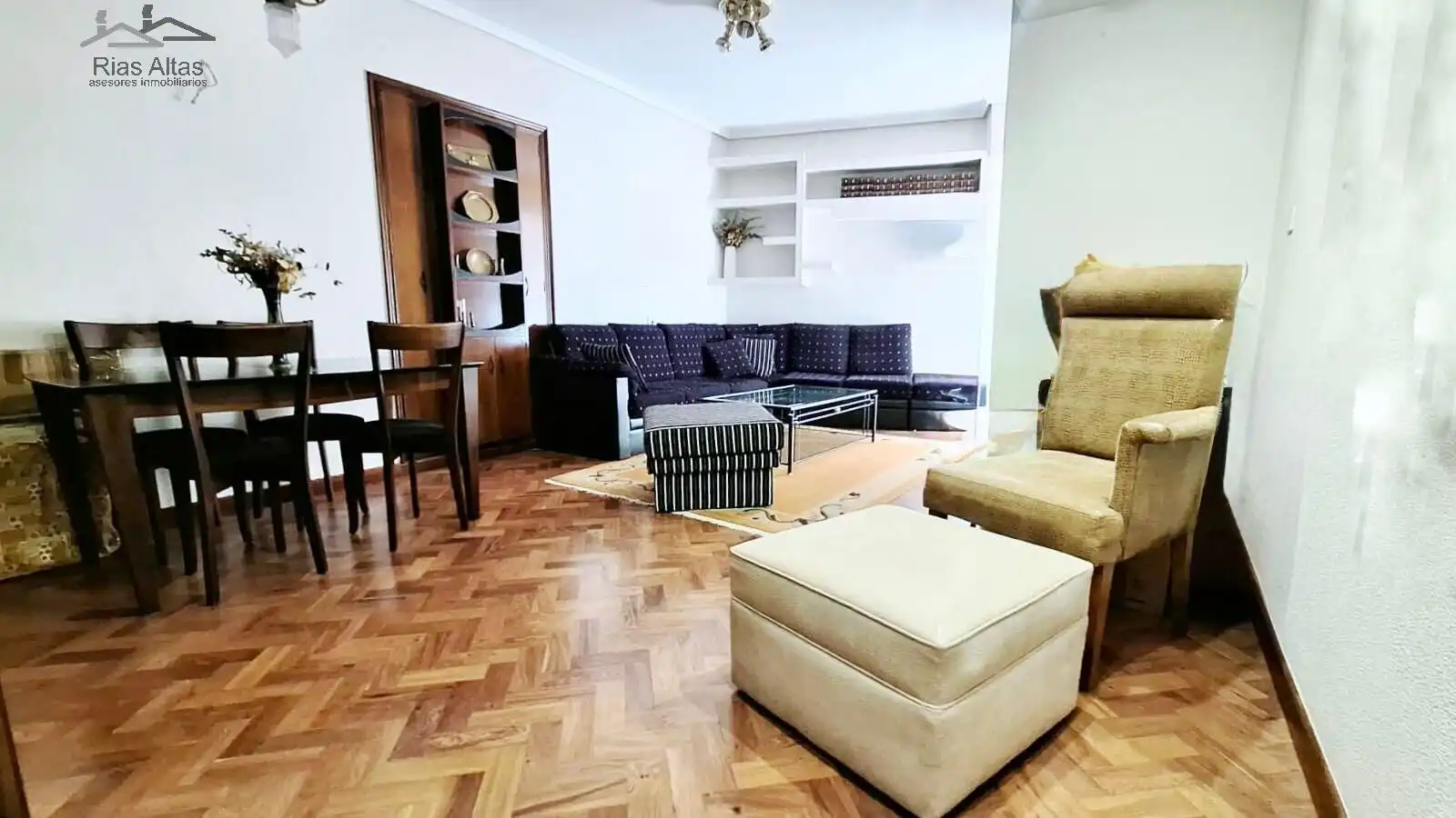 Living room of Flat for sale in A Coruña Capital   with Heating and Furnished