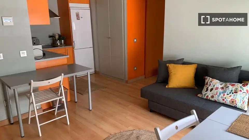 Sala de estar de Piso de alquiler en Madrid con Aire acondicionado, Calefacción y Amueblado