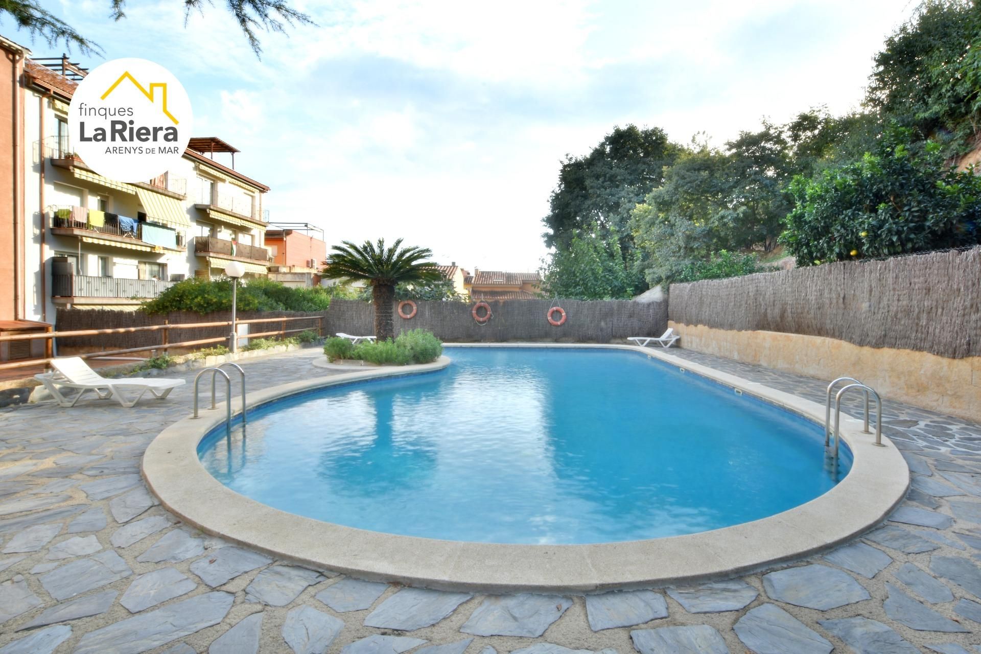 Swimming pool of Flat for sale in Arenys de Munt  with Heating, Private garden and Parquet flooring