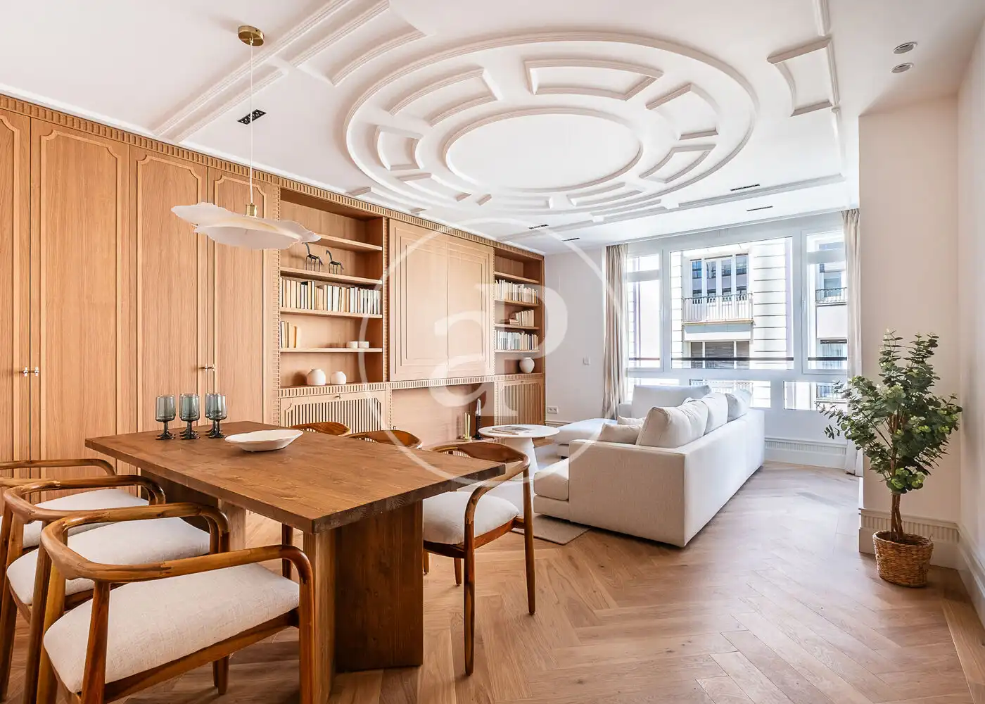 Wohnzimmer von Wohnung zum Verkauf in Madrid mit Klimaanlage, Heizung und Terrasse