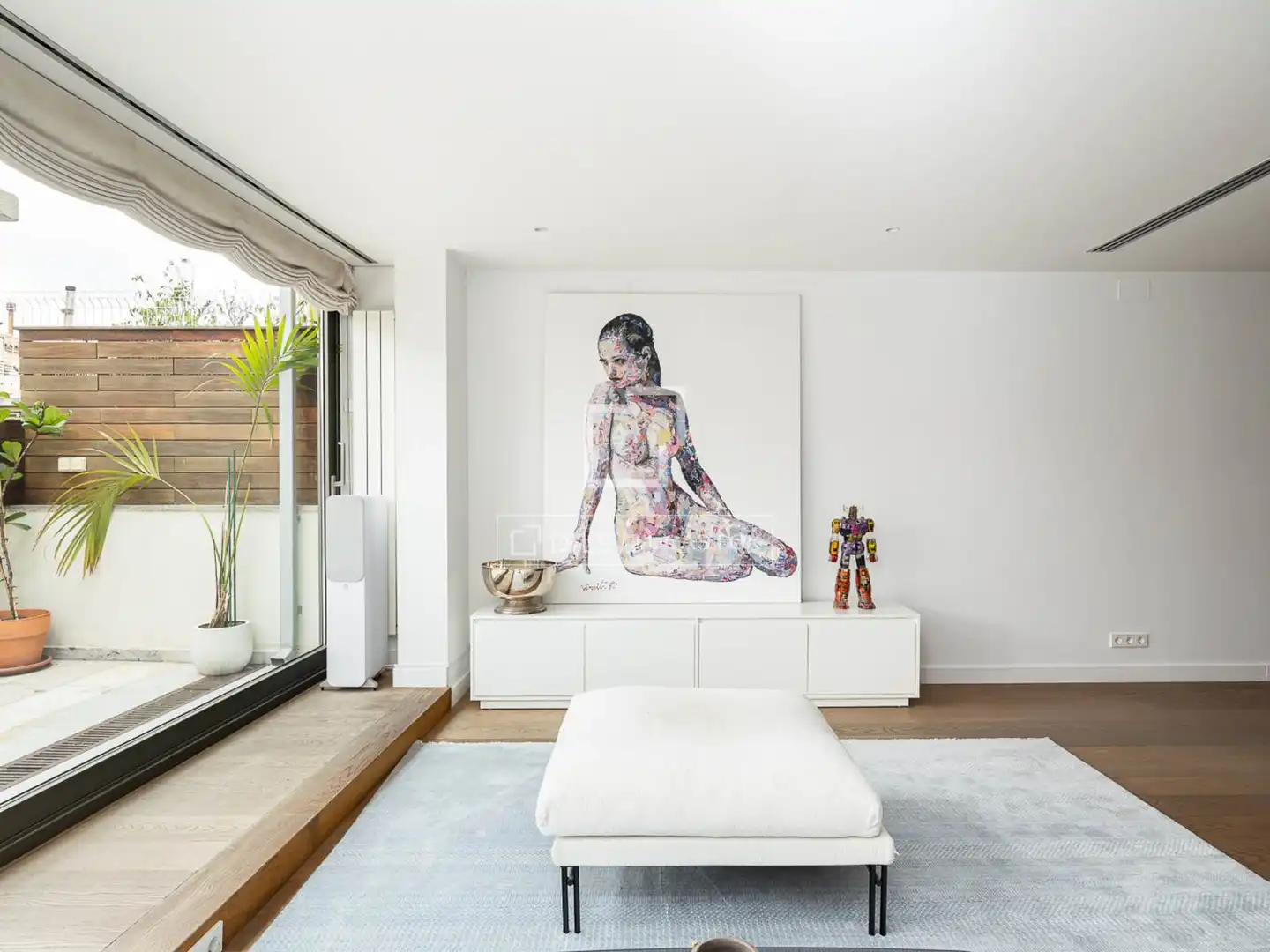 Wohnzimmer von Dachboden zum Verkauf in Barcelona mit Klimaanlage, Terrasse und Balkon