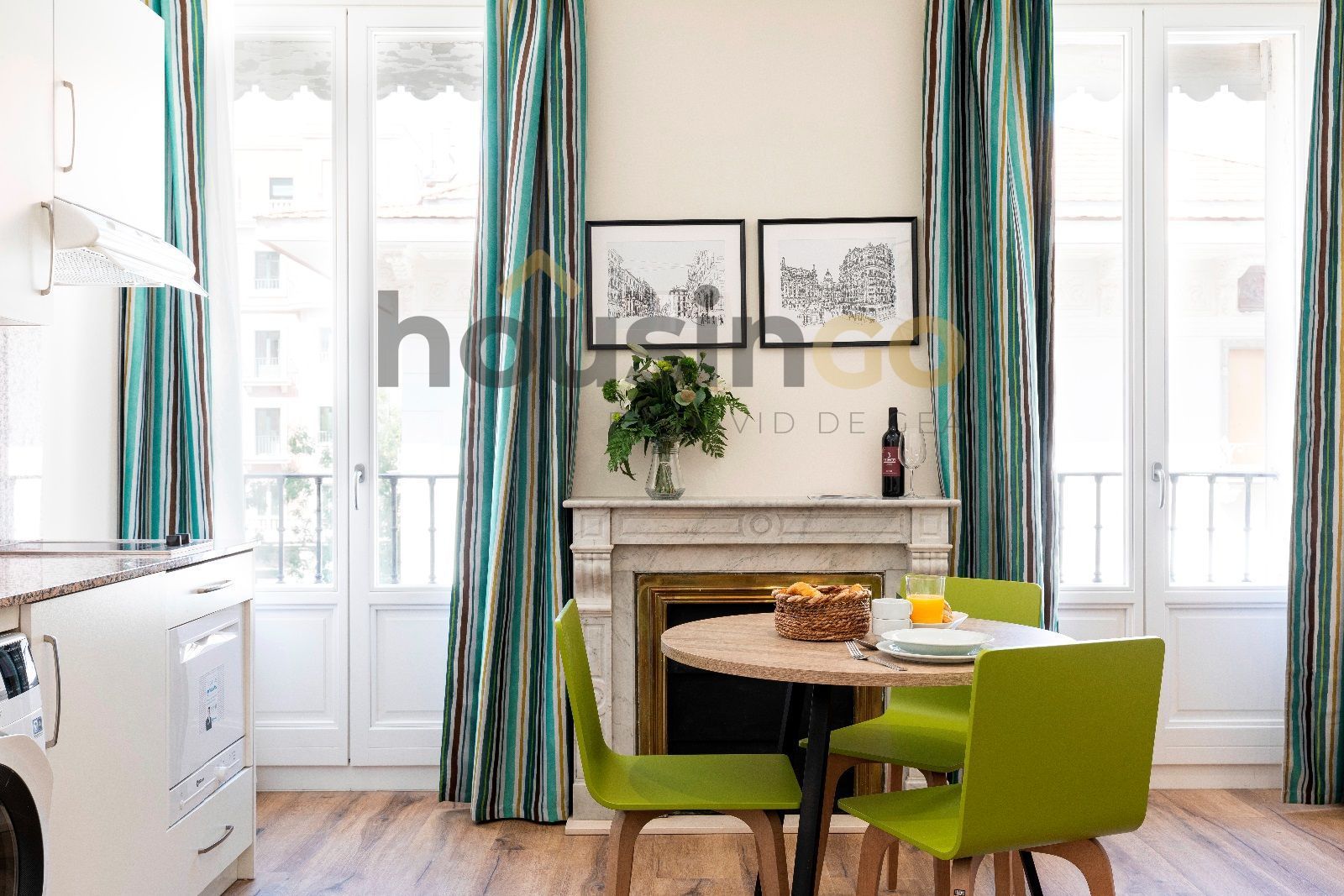 Menjador de Pis de lloguer en  Madrid Capital amb Aire condicionat, Calefacció i Terrassa