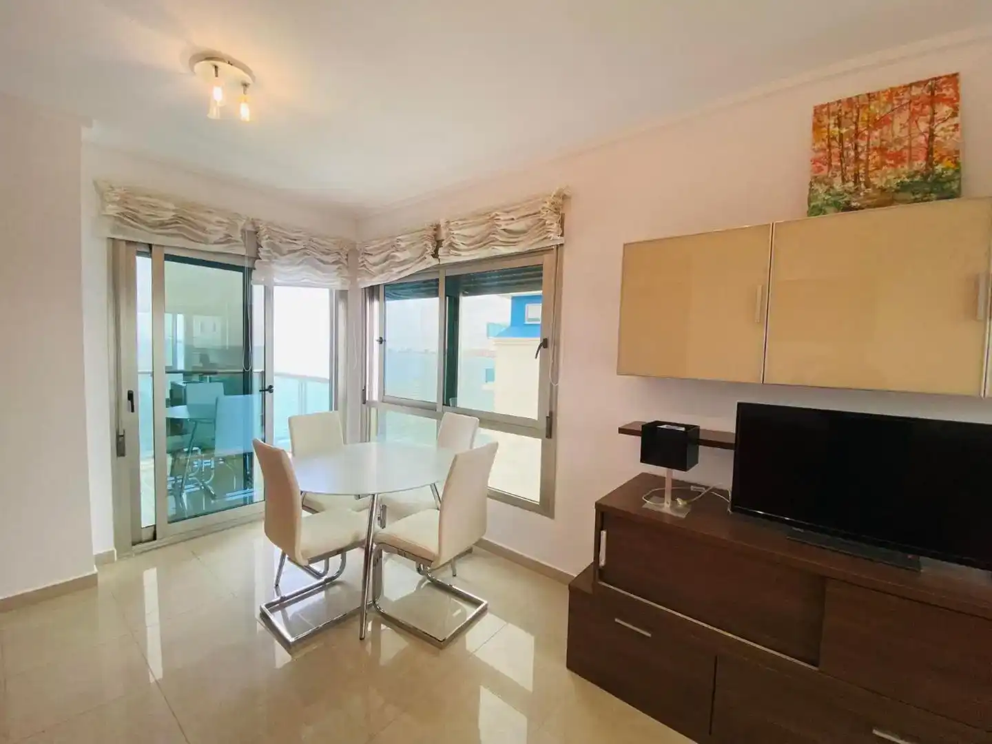 Living room of Flat for rent in La Manga del Mar Menor  with Air Conditioner, Swimming Pool and Furnished