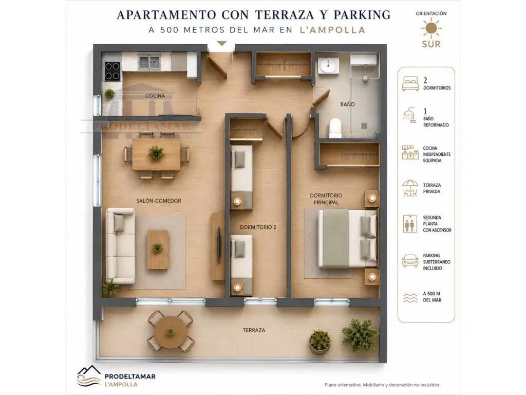 Apartamento en venta en L'Ampolla con Aire acondicionado, Amueblado y Horno