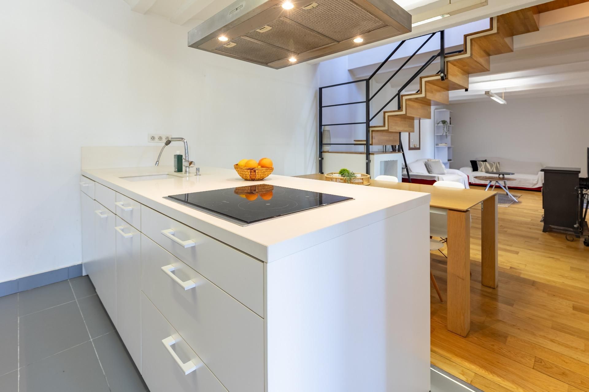 Cocina de Casa adosada en venta en Enguera con Terraza, Trastero y Amueblado