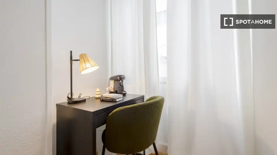 Habitación de Piso de alquiler en Madrid con Aire acondicionado, Calefacción y Amueblado