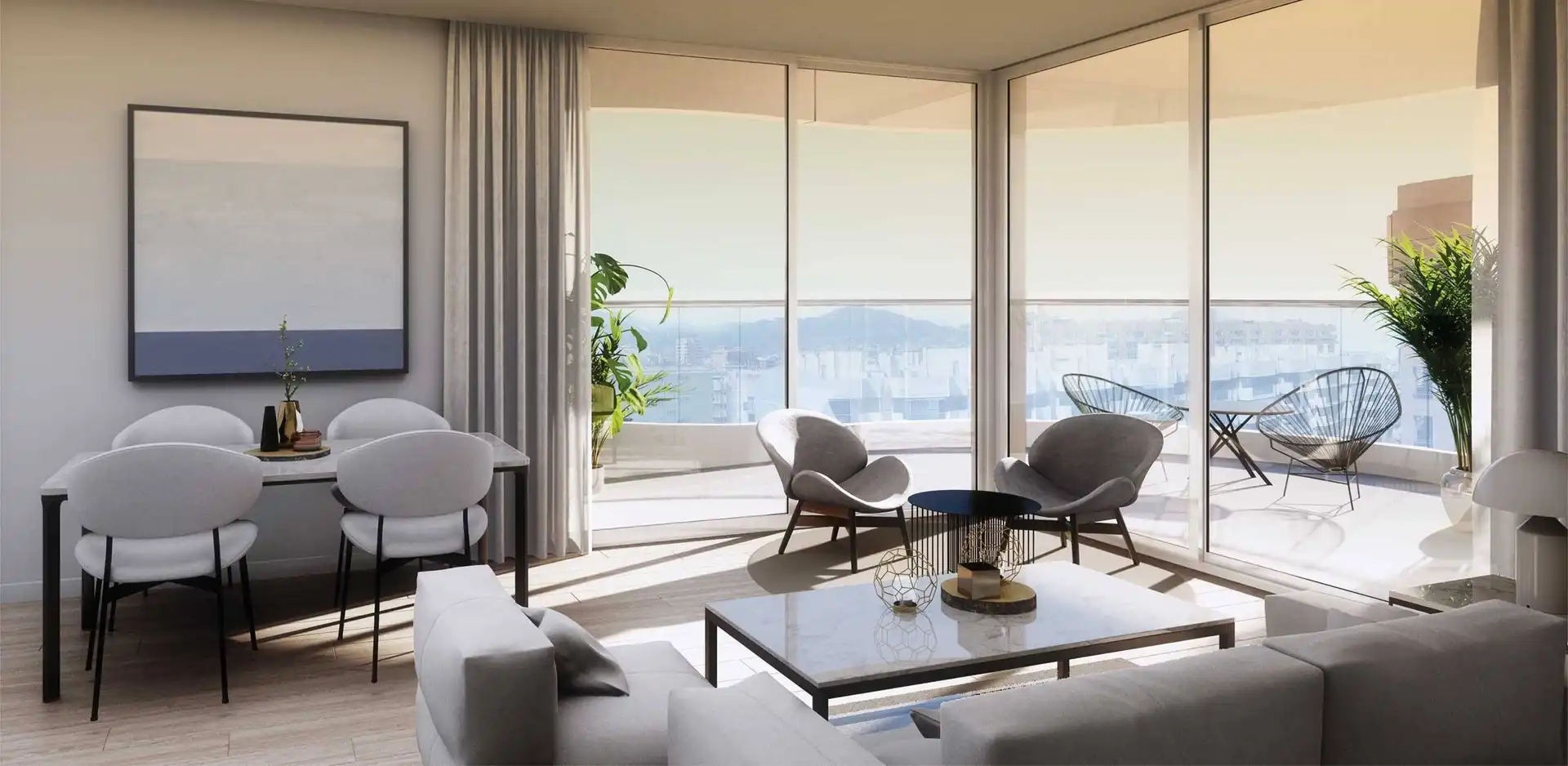 Sala de estar de Apartamento en venta en Fuengirola con Aire acondicionado, Calefacción y Jardín privado