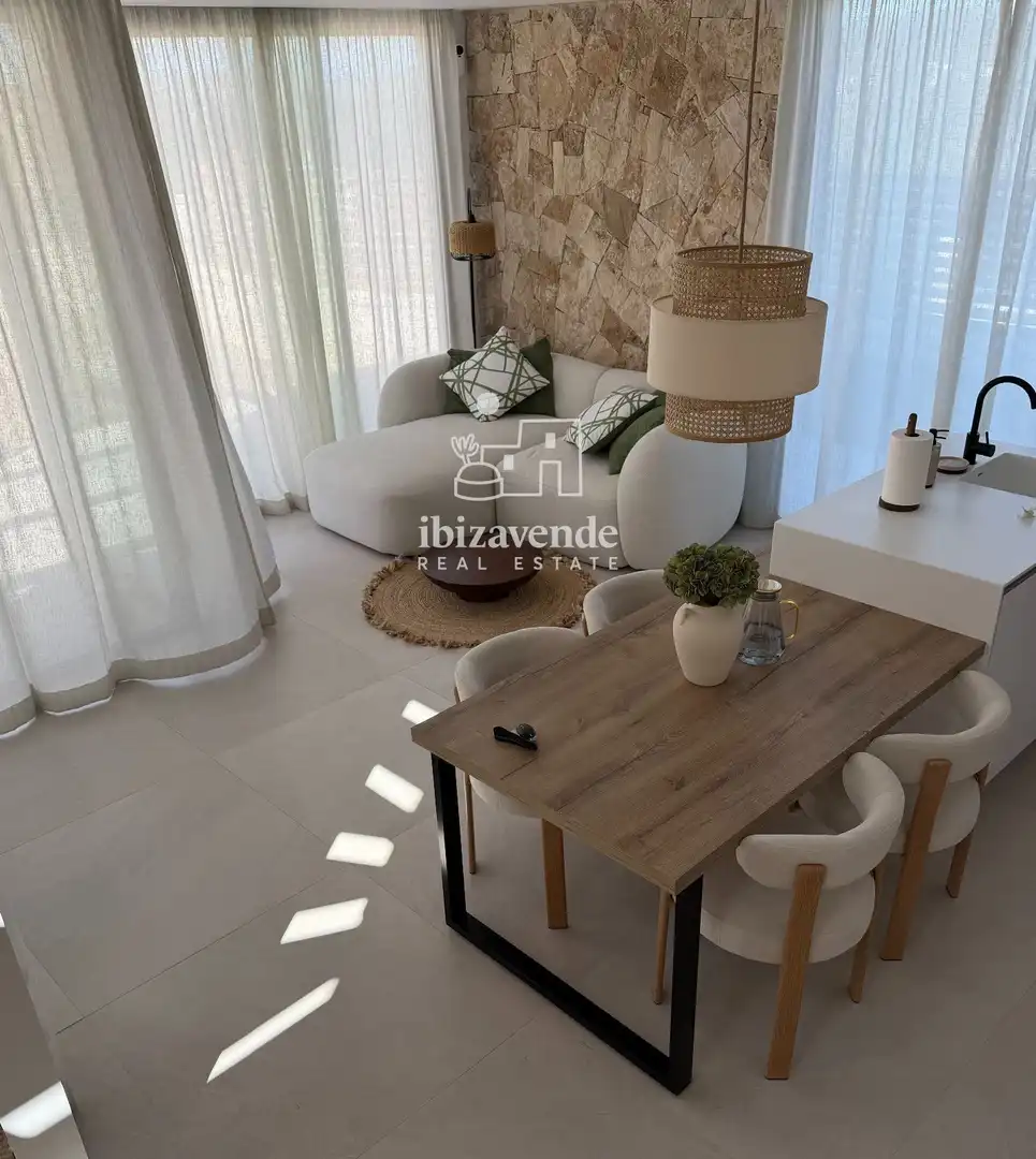 Sala d'estar de Casa o xalet de lloguer en Sant Josep de sa Talaia amb Aire condicionat, Piscina i Moblat