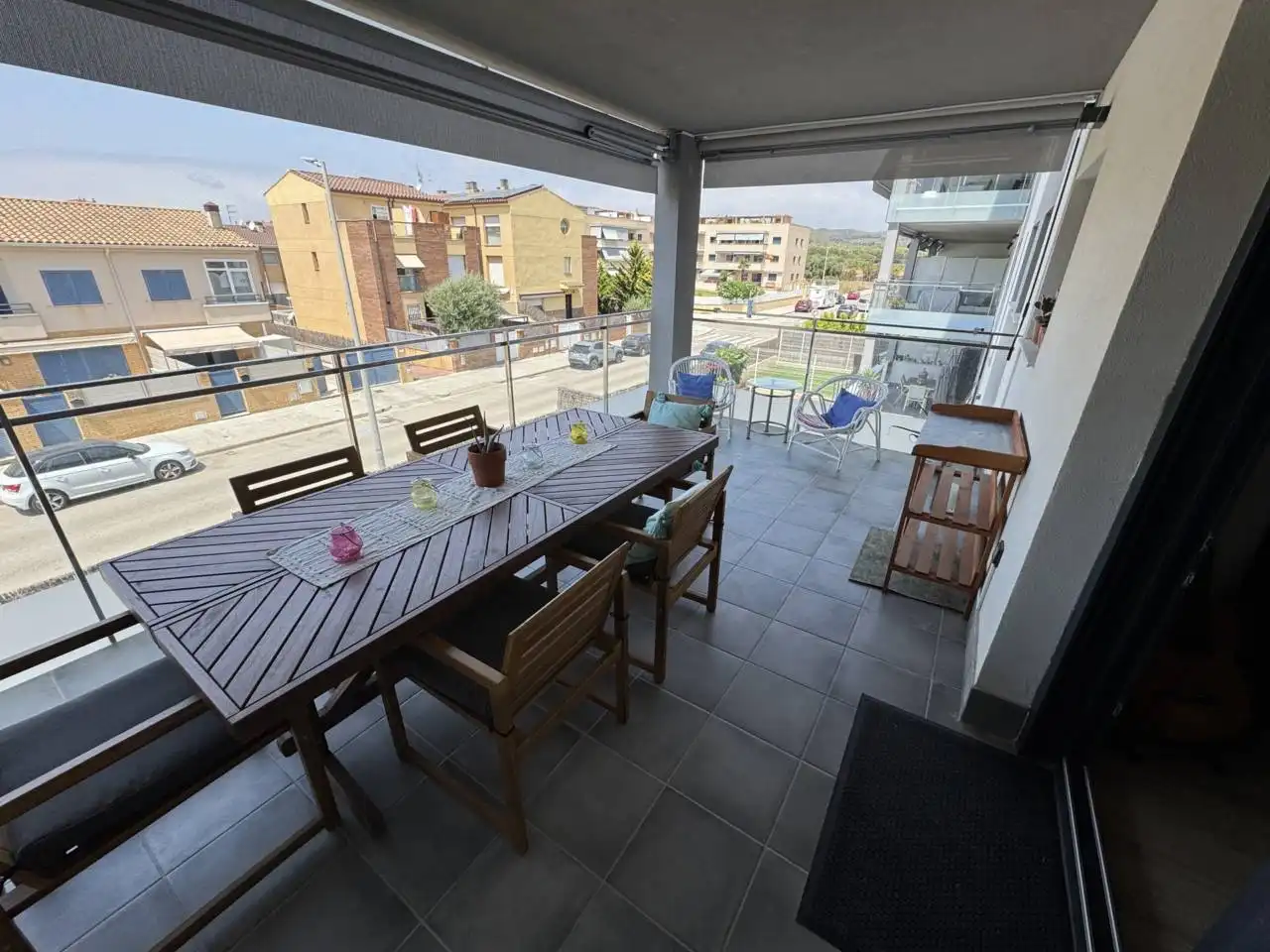 Terrace of Flat for rent in Cubelles  with Air Conditioner, Heating and Parquet flooring