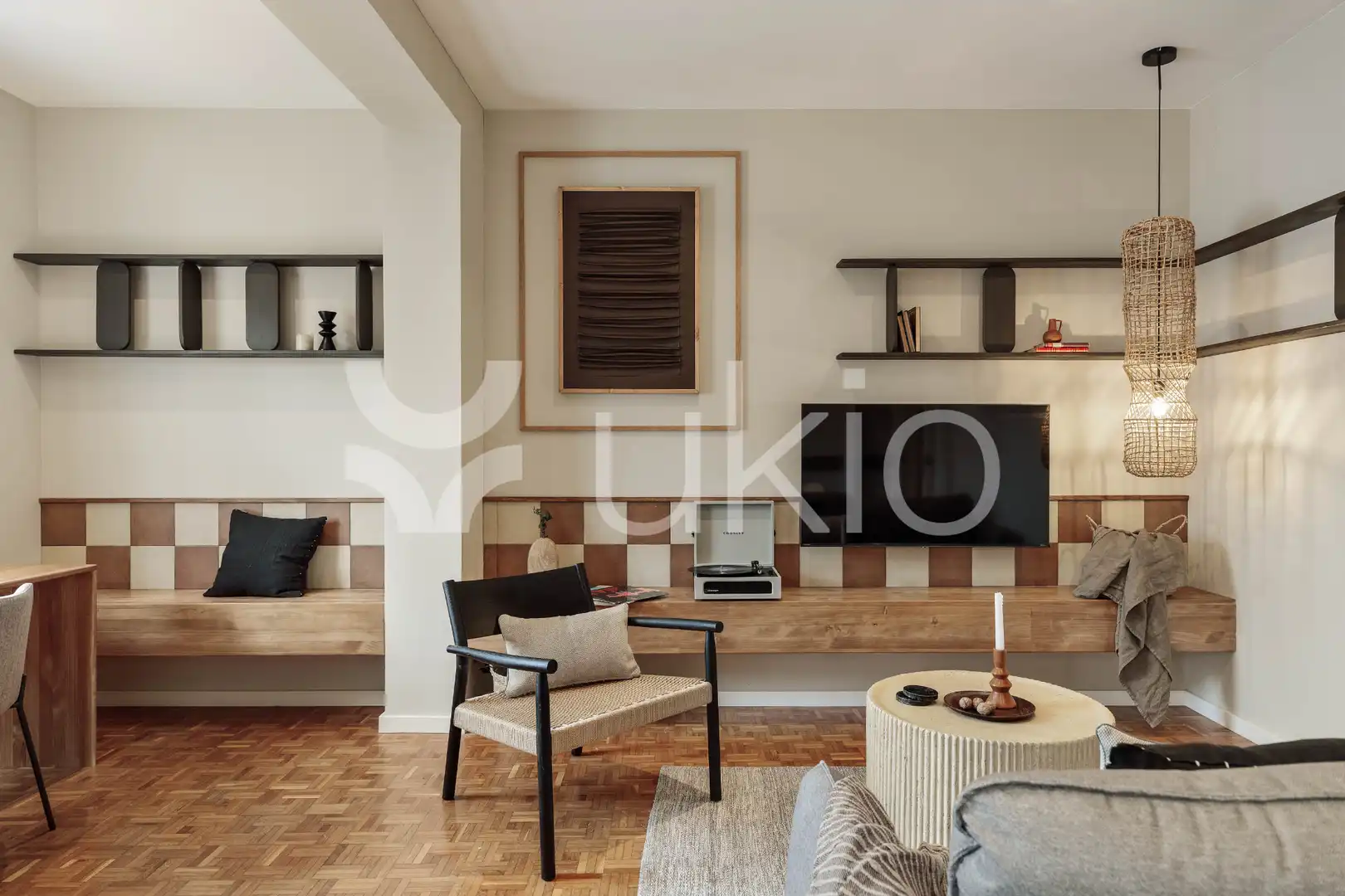 Living room of Apartments for rent in Barcelona  with Air Conditioner, Heating and Furnished