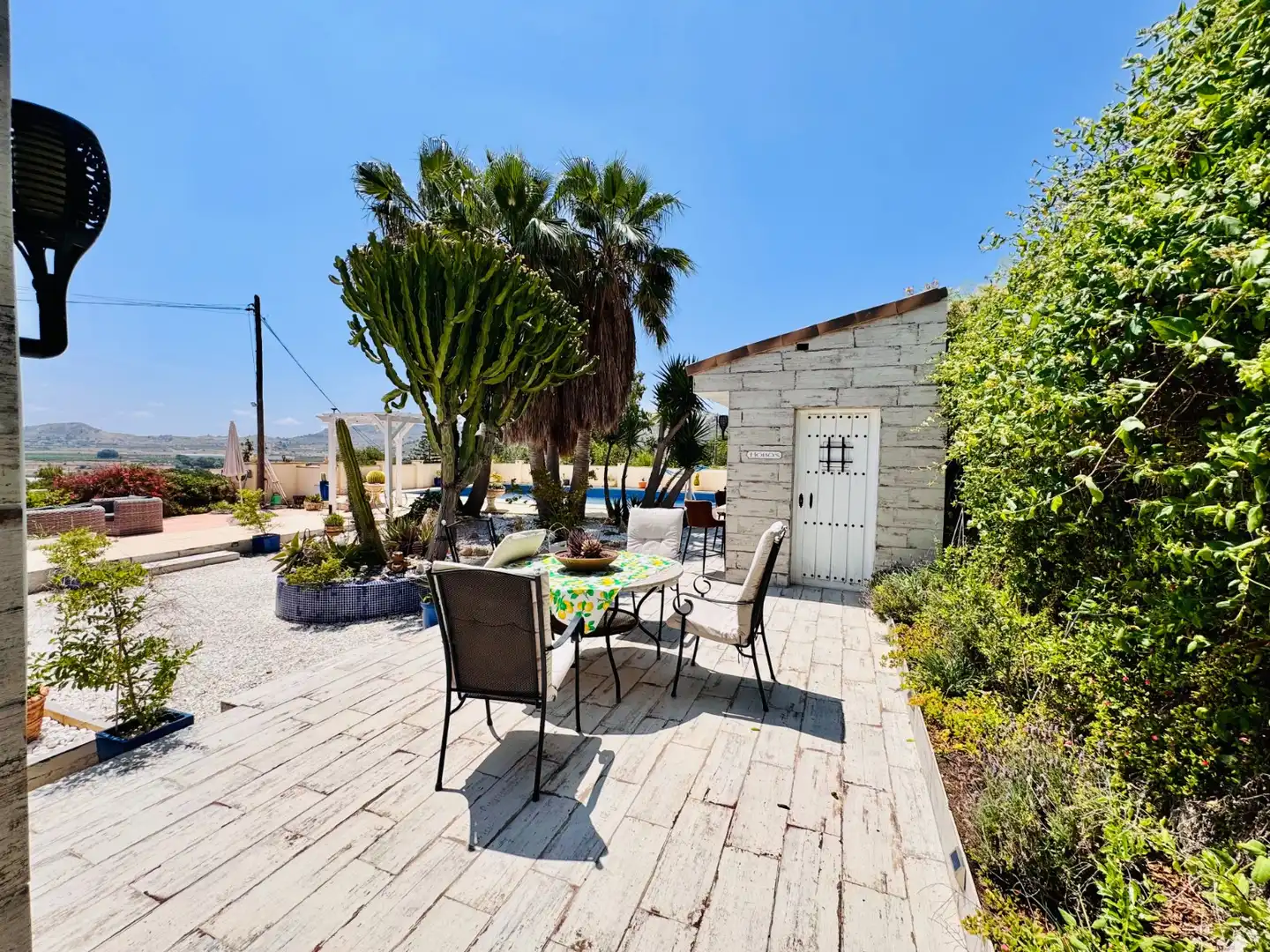 Terrassa de Finca rústica en venda en Aspe amb Jardí privat, Terrassa i Piscina