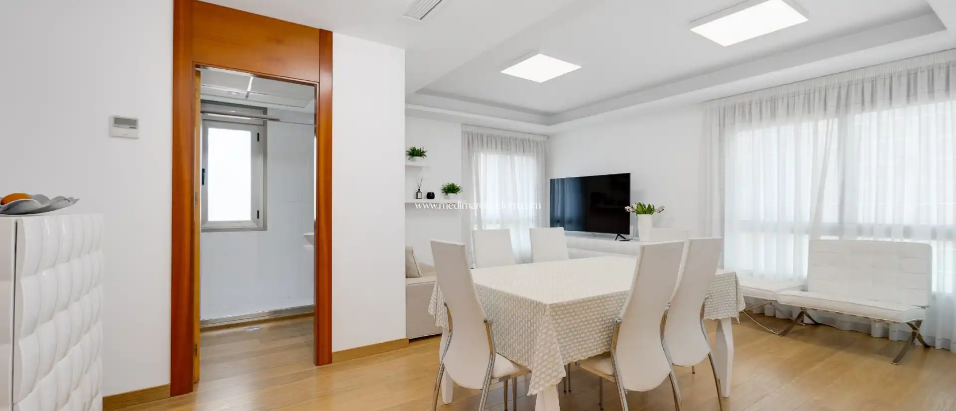 Dining room of Duplexes for sale in La Manga del Mar Menor  with Air Conditioner, Heating and Private garden